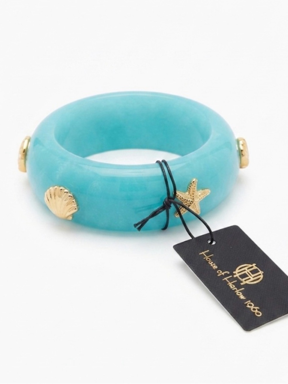 NWT ⚜️🩵⚜️ House of Harlow 1960 Oversized Seashell Motif Acrylic Bangle
